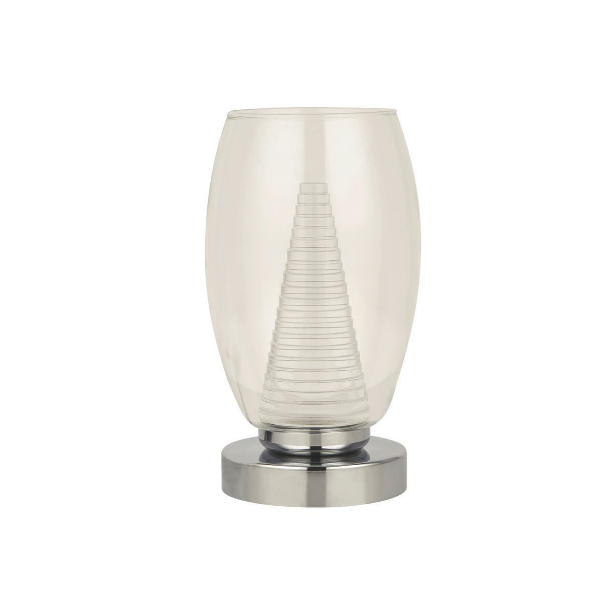 LED-Tischleuchte Eu97293-1cl Cyclone - Chromfarben, Design, Glas/Kunststoff (11.5/20.5cm)