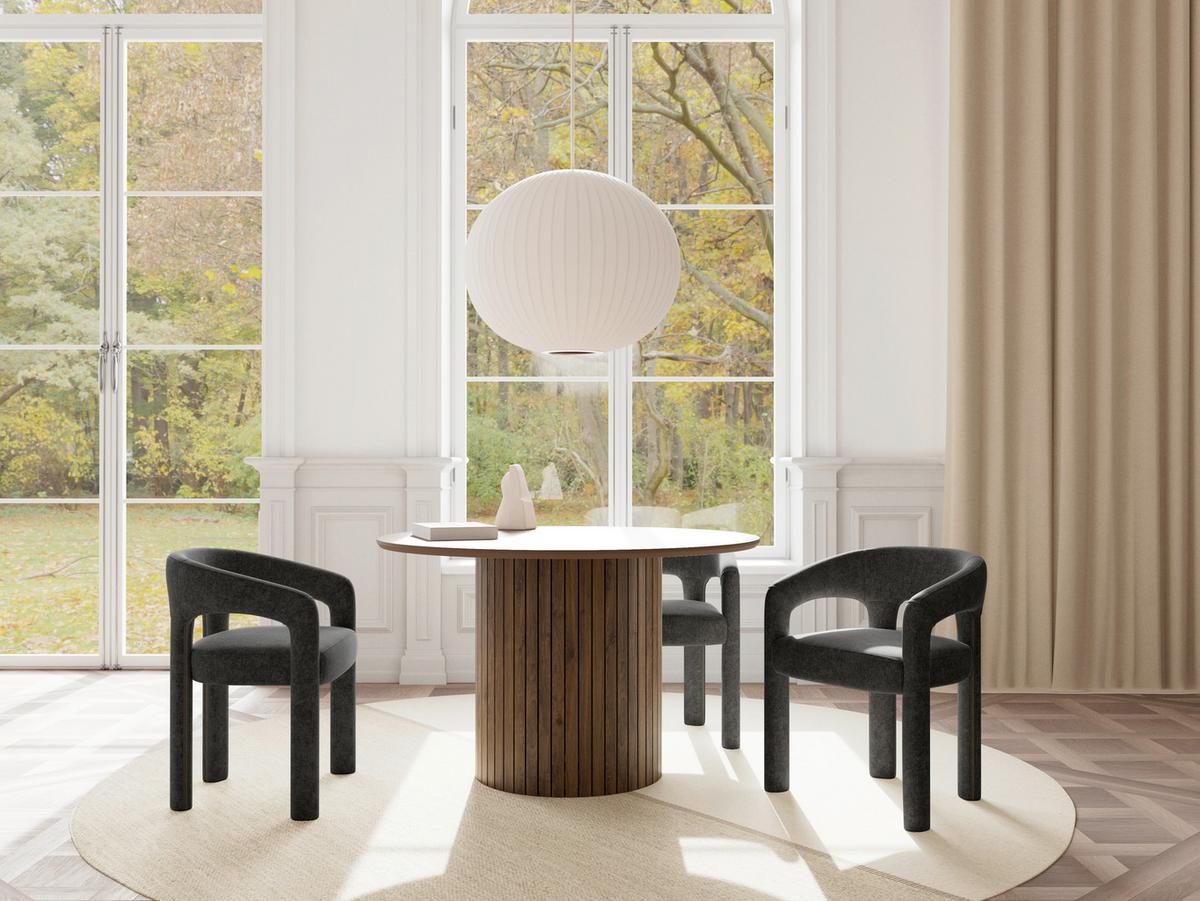 Stolička s podrúčkami Cole, tmavosivá - tmavosivá, Modern, plast (58/76/55cm) - MID.YOU