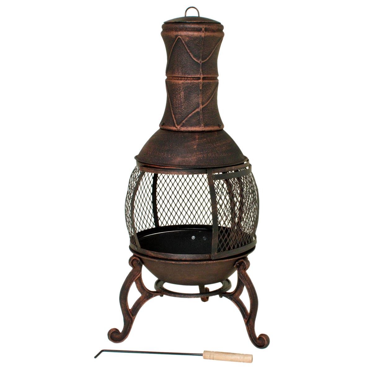 Terassenofen 39x89 cm - Rostfarben, LIFESTYLE, Metall (39/89cm)