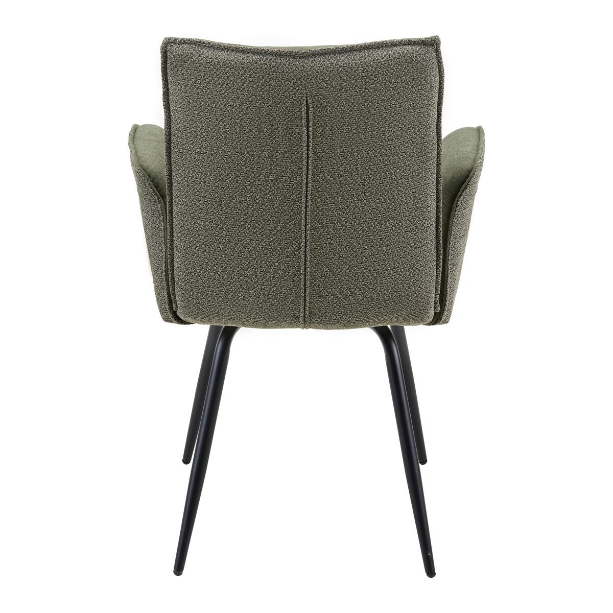 ŽIDLE S PODRUČKAMI NOVA - černá/zelená, Moderní, kov/textil (63/88/63cm) - Premium Living