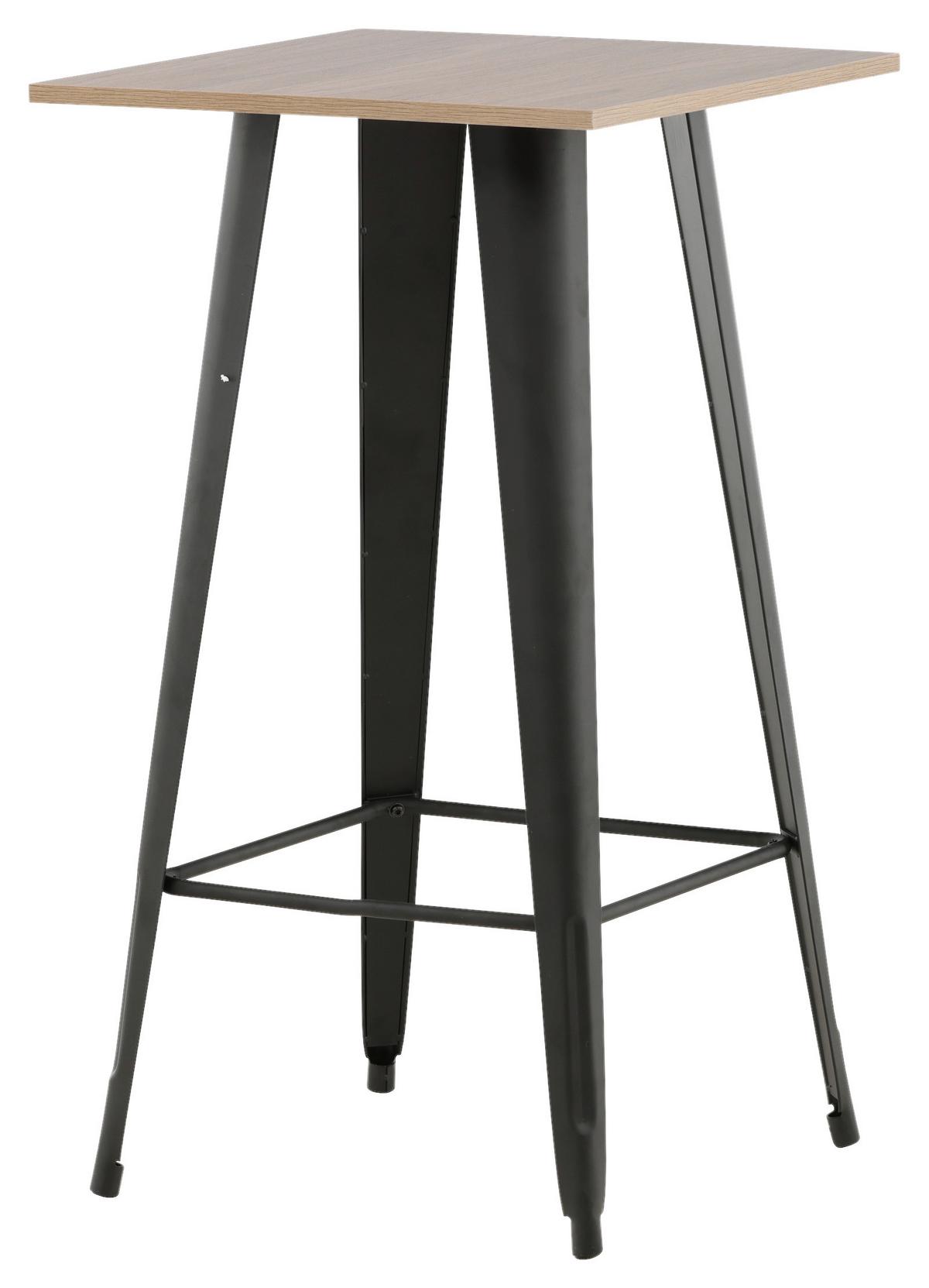 Barhocker Tempe - Beige/Schwarz, Design, Holzwerkstoff/Metall (60/105/60cm) - Livetastic