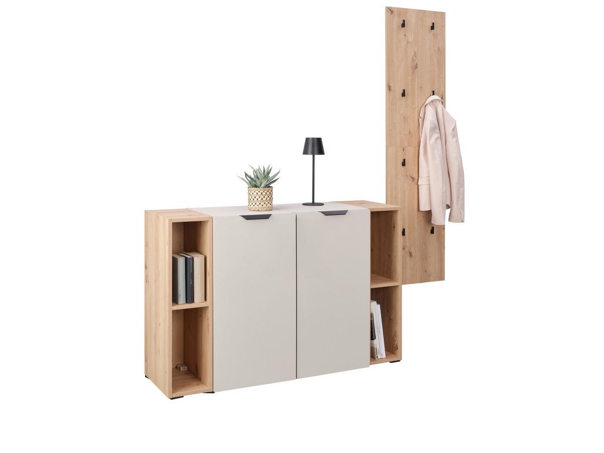 Garderobe Ciao Kaschmir/Eiche Dekor 3--Teilig - Kaschmir/Eiche Artisan, MODERN, Holzwerkstoff (160/160/37,6cm)