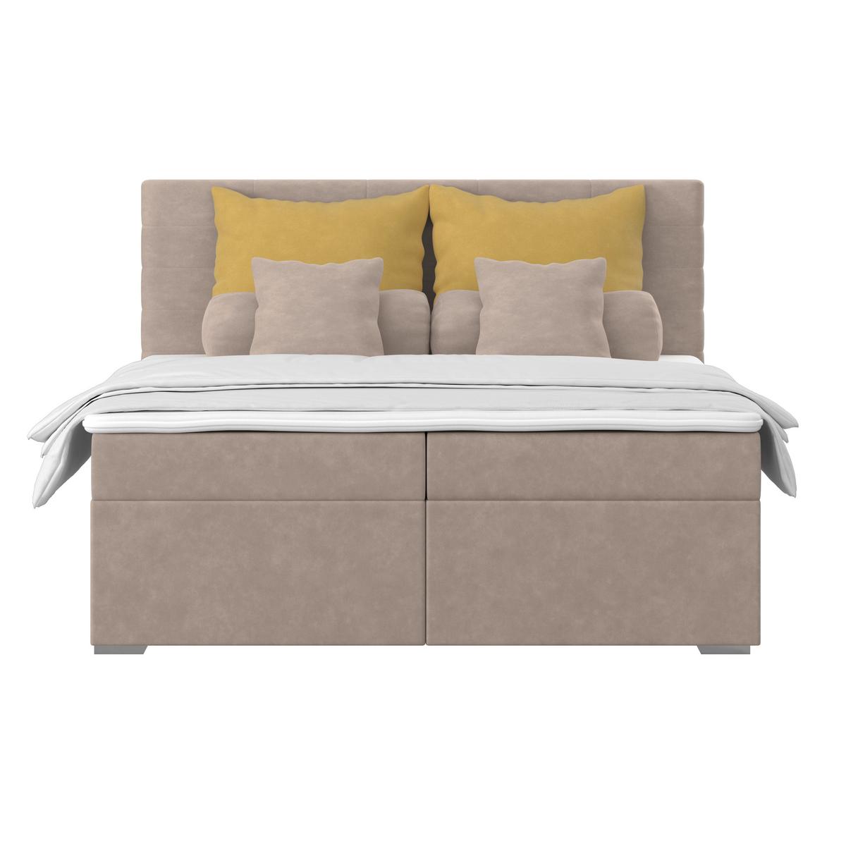 Kárpitozott Ágy Adria 160/200cm - cappuccino, Konventionell, textil/fa (160/200cm)