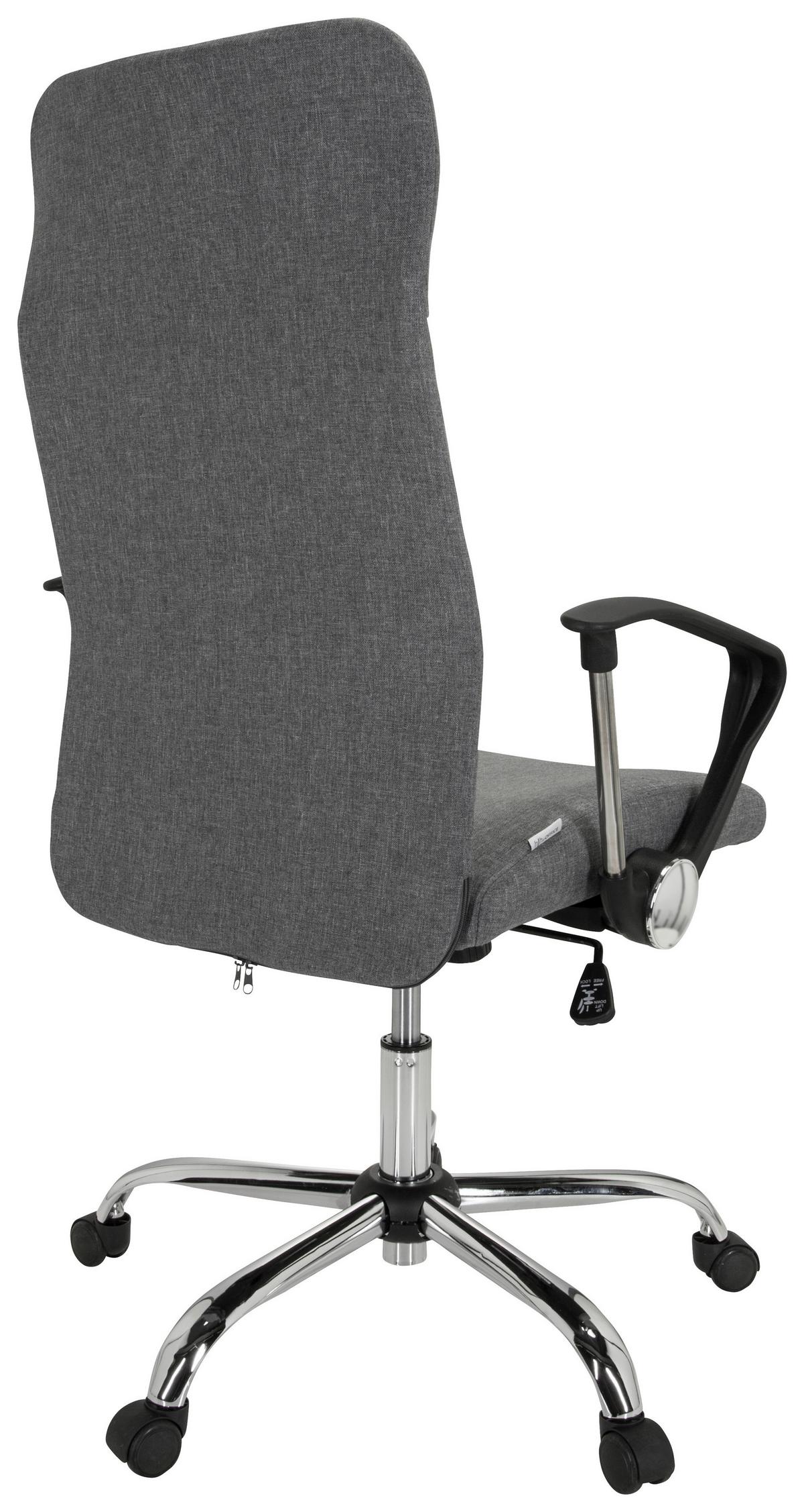 Drehstuhl Arton 40 Grau - Silberfarben/Schwarz, MODERN, Kunststoff/Textil (72/113/55cm) - MID.YOU
