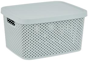 Aufbewahrungsbox DIAMOND aus Kunststoff in Mintgrün 7L Detail Korb