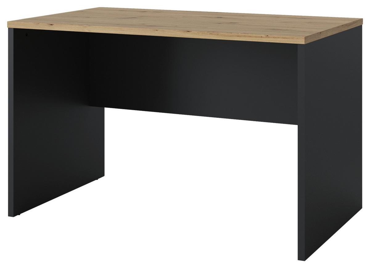 Schreibtisch Turino B: 120 Cm - Eichefarben/Anthrazit, Trend, Holzwerkstoff/Kunststoff (120/75,5/70cm)
