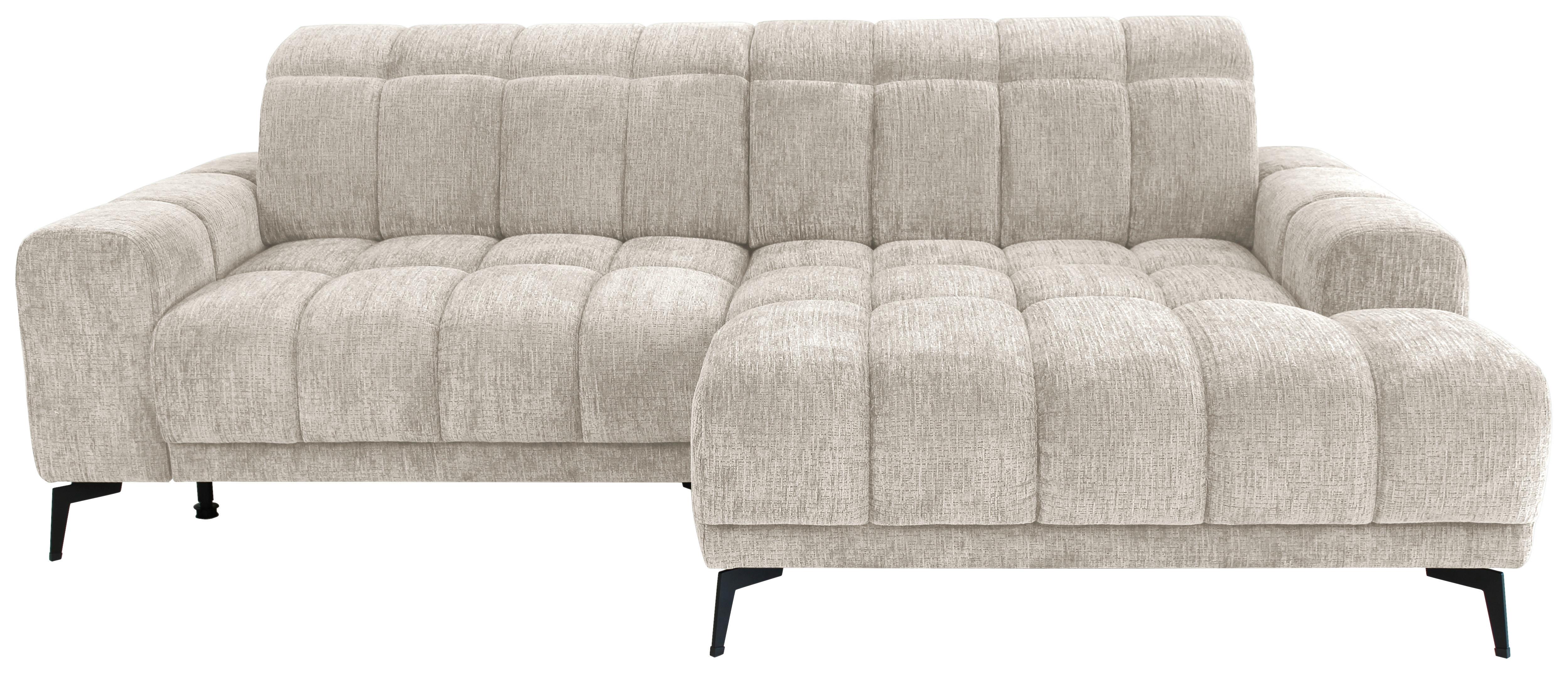 Rohová sedačka LAYA, pravá, krémová žinylka KANSAS - krémová/hořčicově žlutá, Moderní, textil (250/155cm) - Premium Living