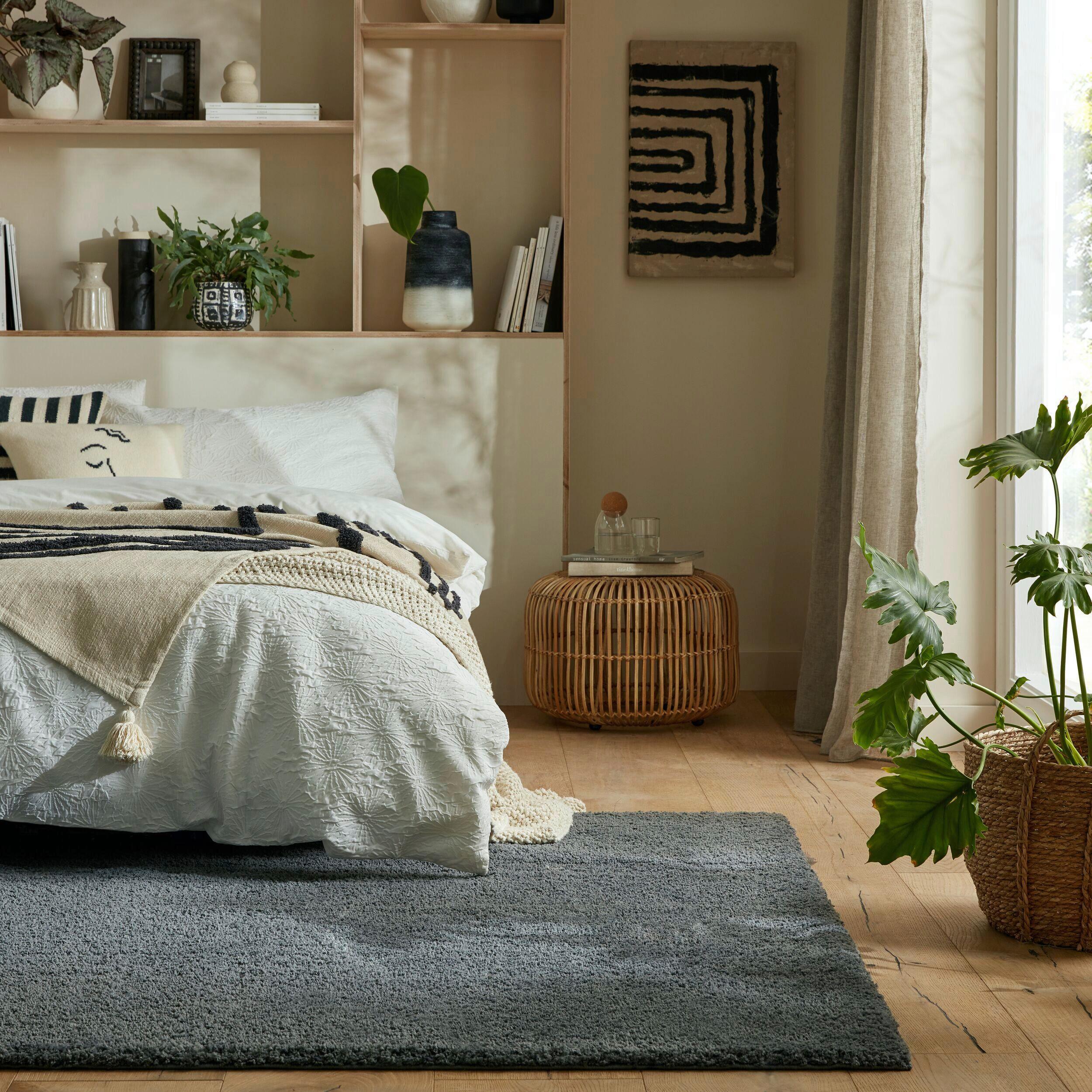 Shaggy Waschbar Grau 80x150 - Grau, Basics, Textil (80/150cm)