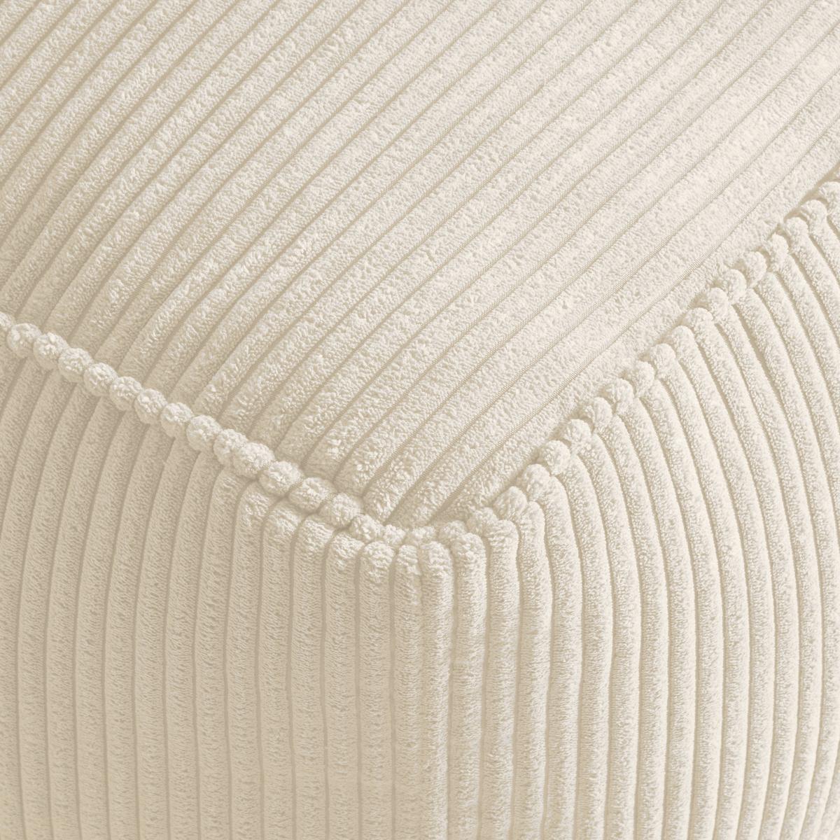 Taburet CAROLINE, bílý manšestr, max. 80 kg - bílá, Moderní, textil (80/38/50cm) - Mömax