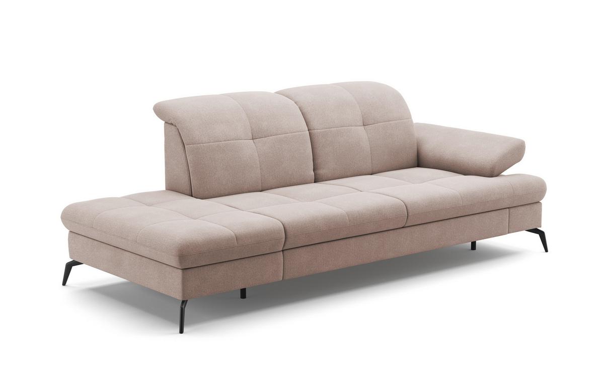 Récamiere Amica E, Greige B: 231 - Greige/Schwarz, KONVENTIONELL, Textil (231/90/122cm) - Sit & More