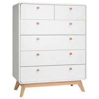 Kommode Cassie Weiß 81 cm - Eichefarben/Weiß, Design, Holzwerkstoff (81/104/39cm) - MID.YOU