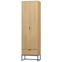 Mehrzweckschrank Silas Eichefarben B: 60 Cm - Eichefarben/Schwarz, Design, Holz (60/210/36cm) - Livetastic