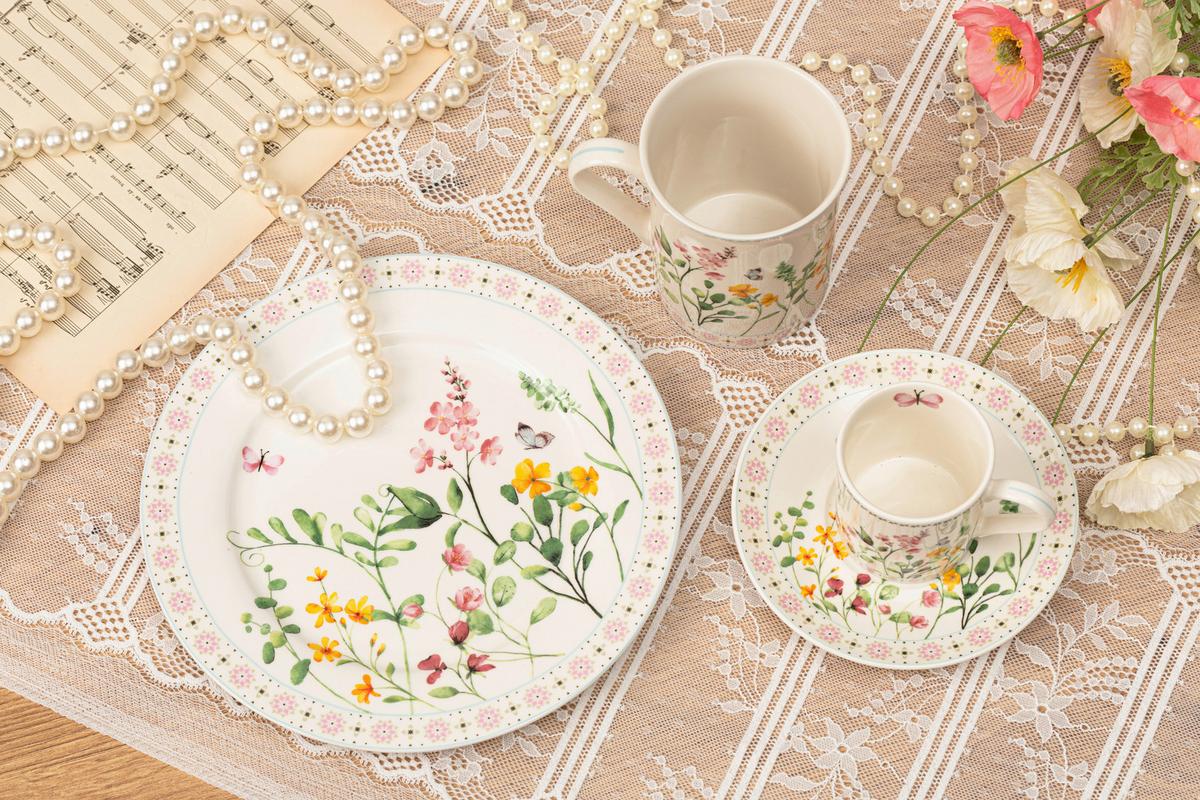 Kaffeebecher Claire - Multicolor, KONVENTIONELL, Keramik (7,5/9,5cm) - James Wood