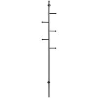 Kleiderständer Aspen Schwarz Metall 6 Haken H: 171,2 cm - Schwarz, MODERN, Metall (24,6/171,2/20,7cm) - MID.YOU