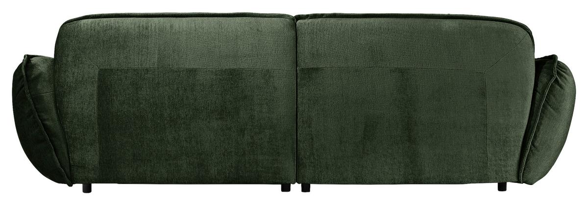 Bigsofa Fluffy, Dunkelgrün B: 285 Cm - Dunkelgrün/Schwarz, MODERN, Textil (285/87/184cm) - Trendmanufaktur