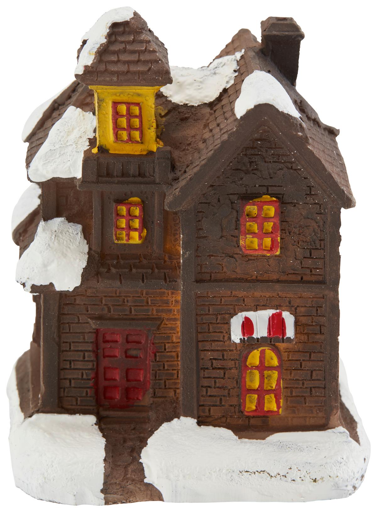 Weihnachtsdorf Kunststoff Stehend mit Leds - Multicolor, KONVENTIONELL, Kunststoff (34/13/10,5cm)