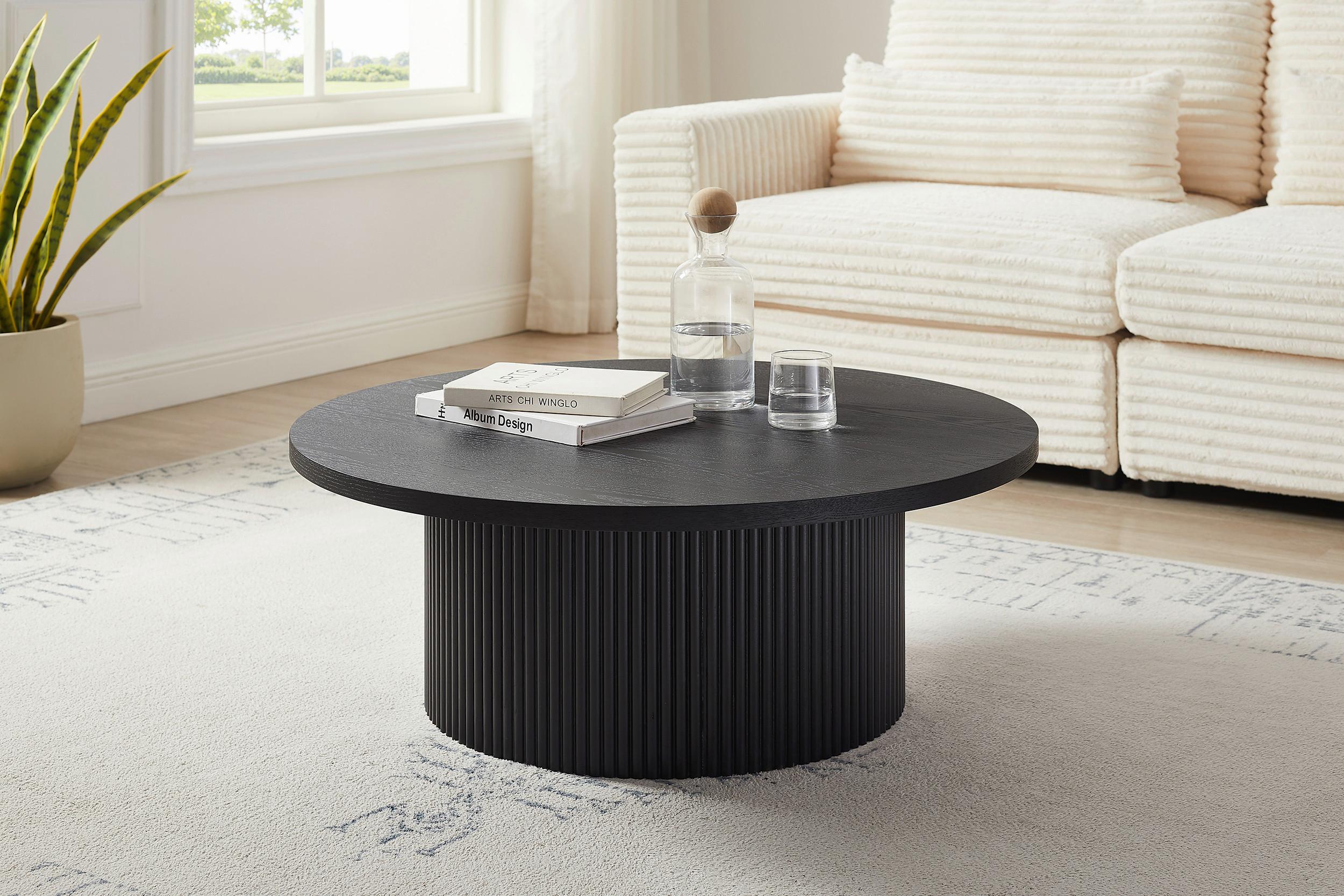 Couchtisch Schwarz D: 85 Cm - Schwarz, MODERN, Holzwerkstoff (85/85/33cm) - Livetastic