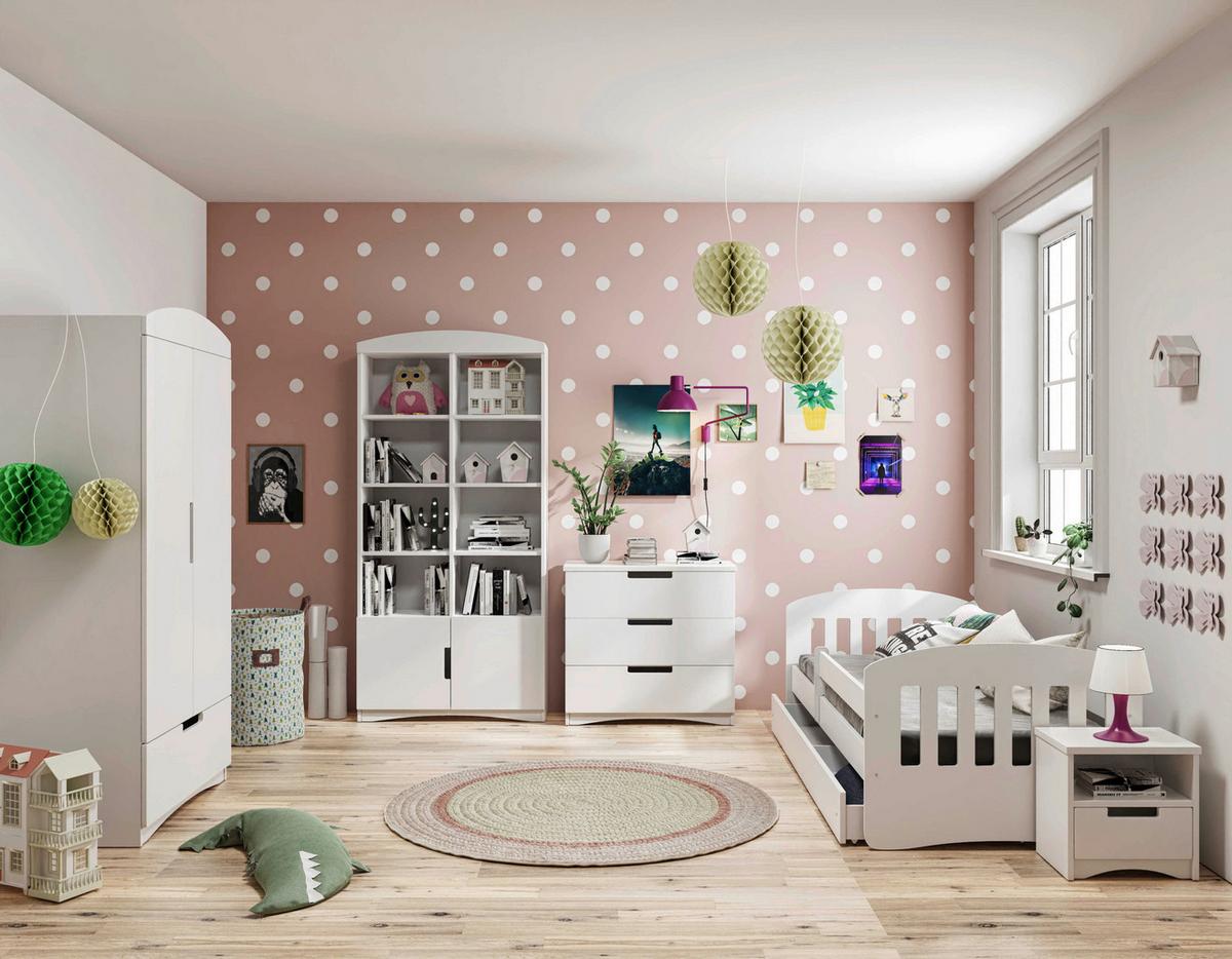 KOMMODE Classic Weiß B: 80cm - Weiß, MODERN, Holzwerkstoff (80/81/41cm) - MID.YOU