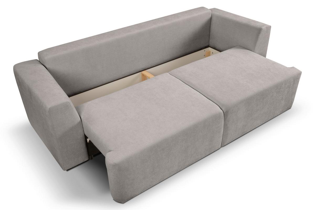 Schlafsofa Point Hellgrau B: 250cm - Hellgrau/Schwarz, Basics, Holz/Textil (250/95/99cm) - MID.YOU