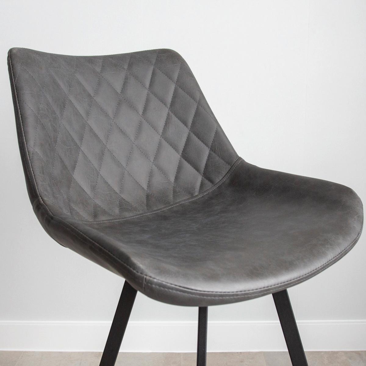 Barhocker-set Bowie - Anthrazit/Schwarz, KONVENTIONELL, Textil/Metall (50/102/55cm) - MID.YOU