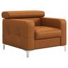 Polstersessel Sammy Gelb Leder - Chromfarben/Gelb, Design, Leder (99/78-92/106cm) - Livetastic