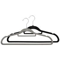 Kleiderbügel Lotte - Schwarz/Grau, Kunststoff/Metall (45/23,5/0,5cm) - Homezone