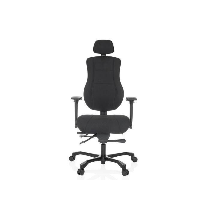 Drehstuhl 24 Hours Basic Schwarz B: 68 cm - Schwarz, MODERN, Kunststoff/Textil (68/109 - 151/70cm) - MID.YOU