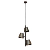 Hängeleuchte Colt H: 150 Cm 3-Flammig, Bewegliche Schirme - Grau, Design, Metall (49/150cm)