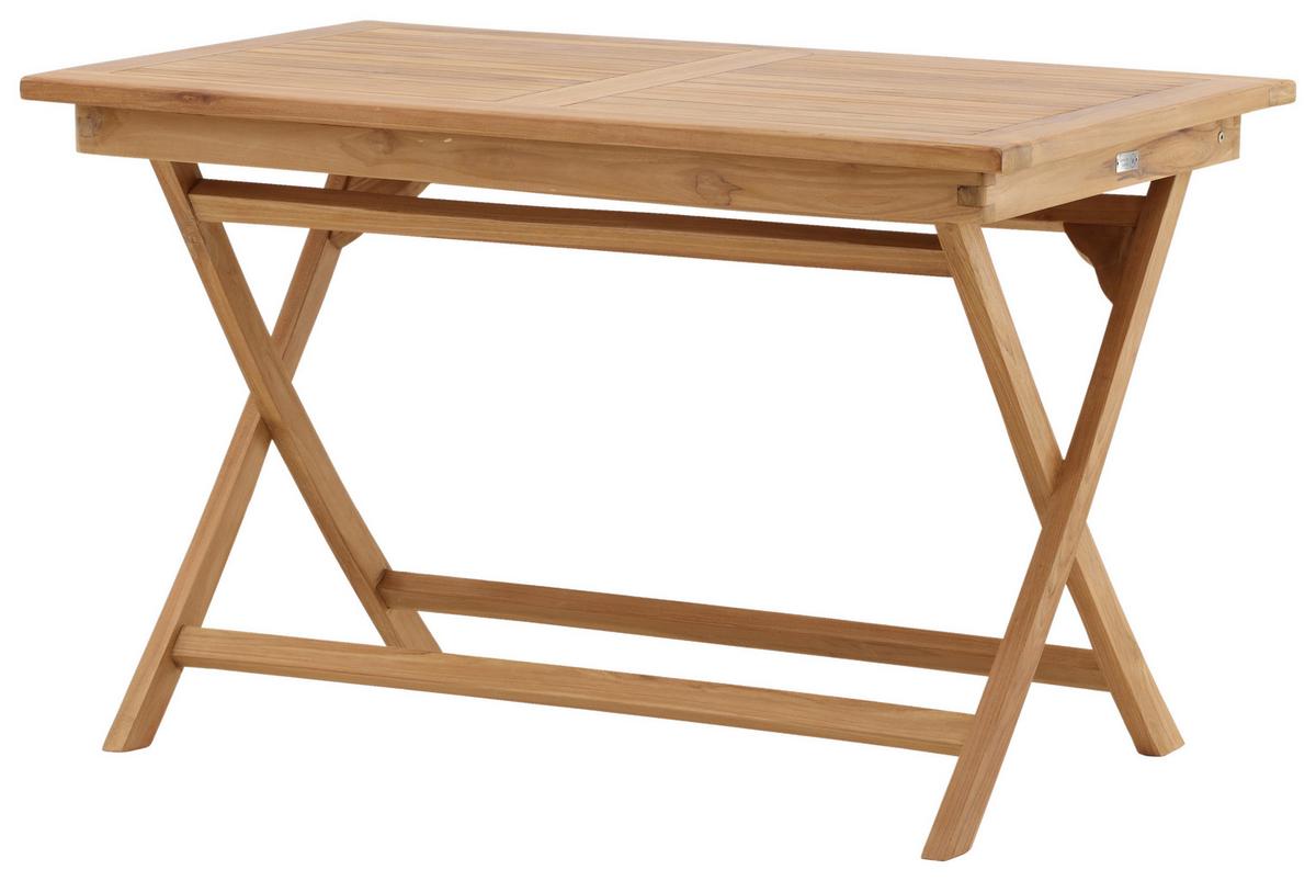Gartentisch Kenya Teakholz L: 120cm - Teakfarben, KONVENTIONELL, Holz (120/70/75cm) - Gardenson