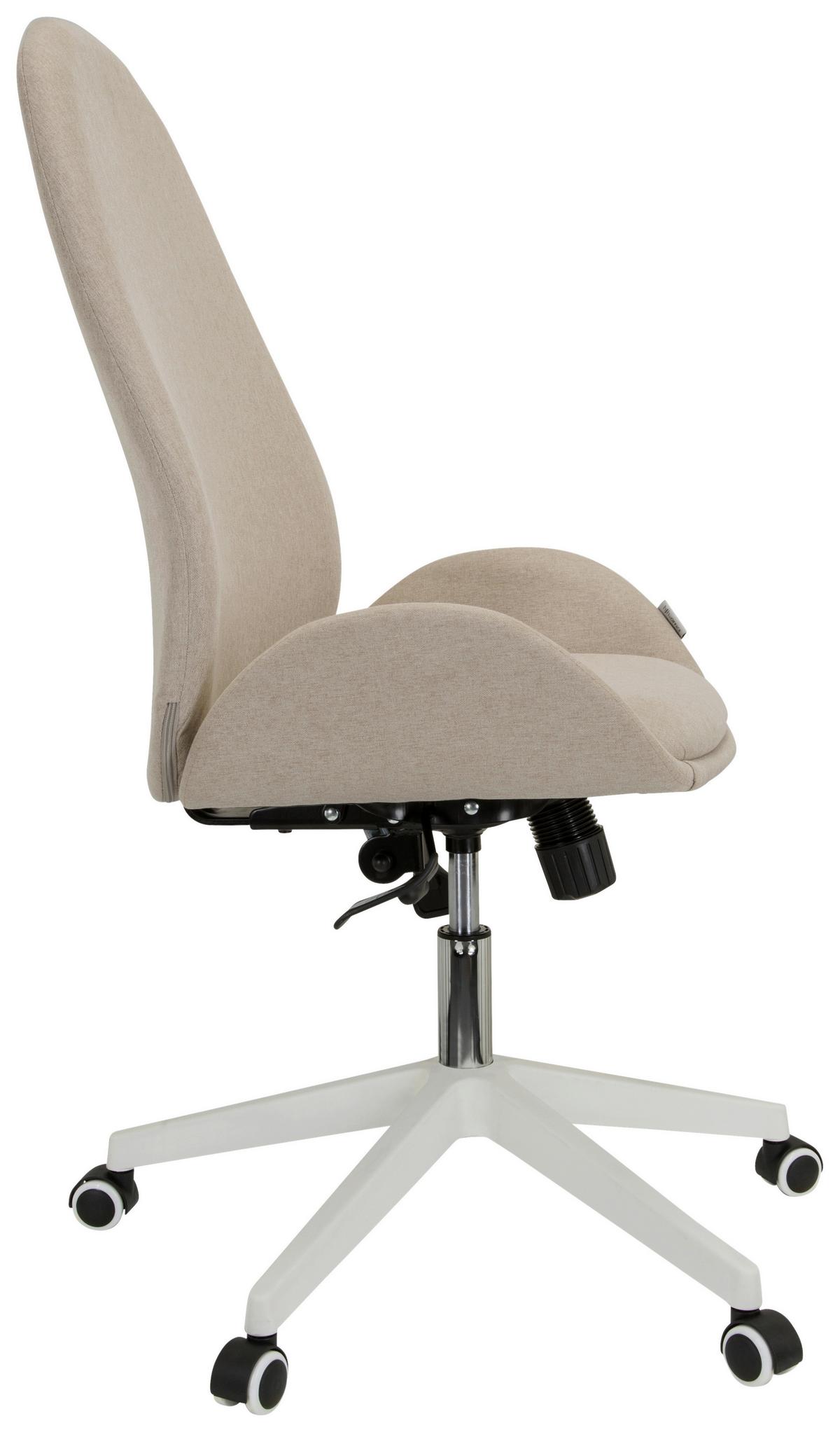 Drehstuhl Avea i mit Wippfunktion Beige - Beige/Weiß, Basics, Kunststoff/Textil (56/104/58cm) - MID.YOU