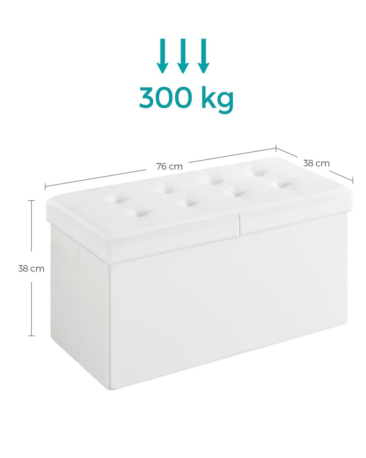 SITZBOX Weiß B: 76cm - Weiß, Basics, Holzwerkstoff/Kunststoff (76/38/38cm)