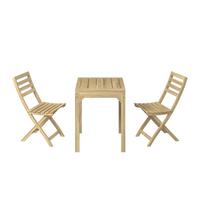 Balkonset Kopenhagen - Akaziefarben, MODERN, Holz - Beldano