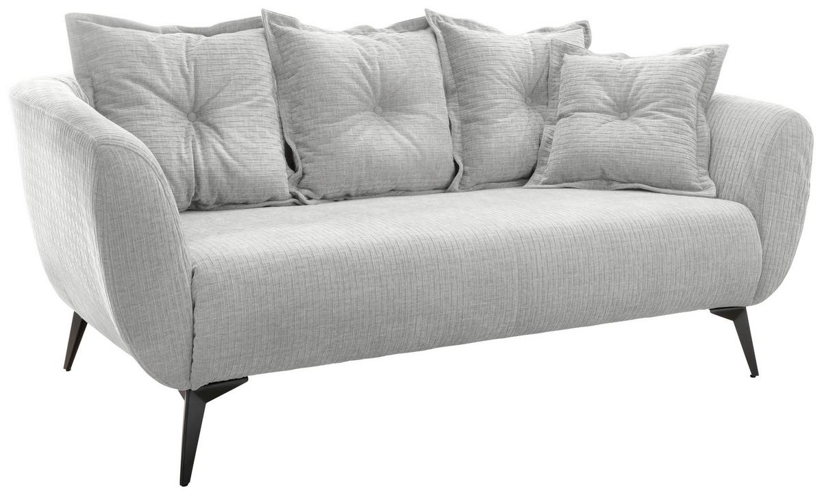 2,5-sitzer Baggio Weiß B: 196 Cm - Schwarz/Weiß, MODERN, Textil (196/94/103cm) - Livetastic