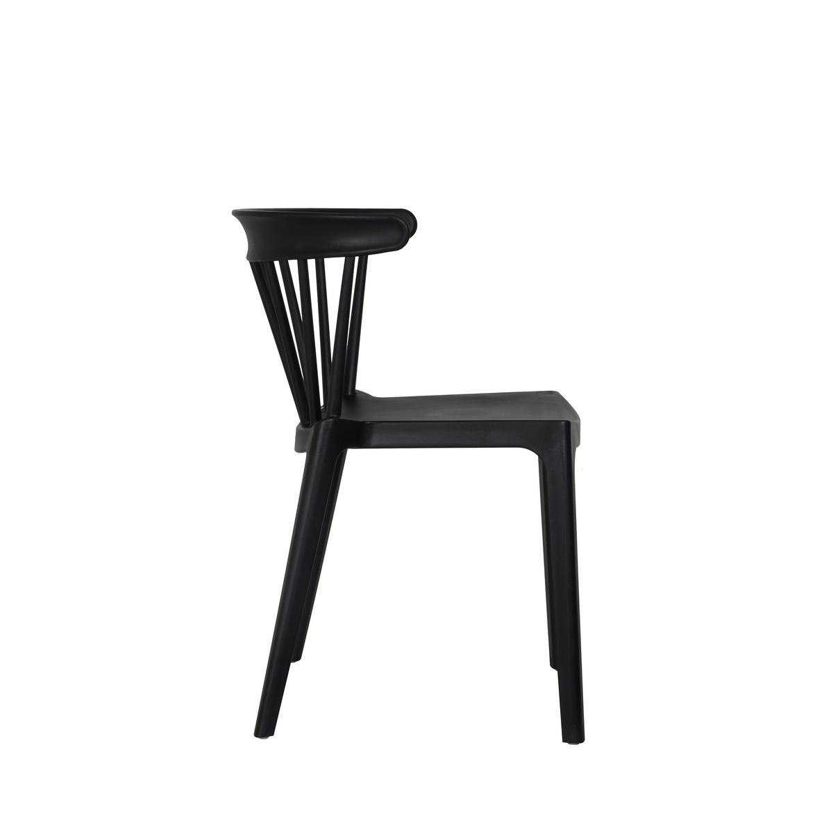 Stapelsessel 4x Windson – Stuhl Schwarz - Schwarz, Basics, Kunststoff (54/75/53cm)