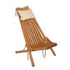 Garten-relaxsessel Falun Holz Klappbar, Mit Zierkissen - Braun, MODERN, Holz/Textil (69/104/93cm) - Gardenson