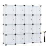 Regalkombination 16 Würfel B: 153 cm Metall/Weiß - Weiß, Basics, Kunststoff/Metall (153/153/31cm) - Boxxx