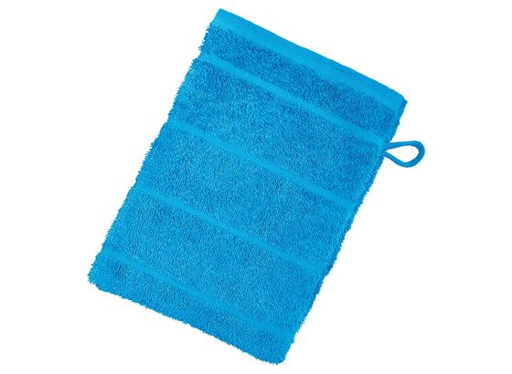 Waschlappen Liliane - Blau, KONVENTIONELL, Textil (16/21cm) - Ombra Waschlappen Liliane - Blau, KONVENTIONELL, Textil (16/21cm) - Ombra