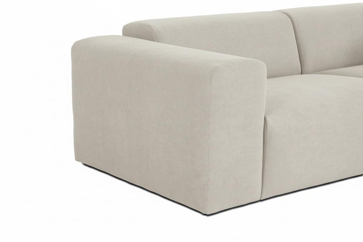 3-sitzer-sofa Manne Beige B: 266 Cm - Beige/Schwarz, Design, Textil (266/76/116cm) - MID.YOU