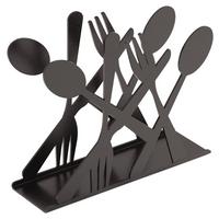 Serviettenhalter Antoni - Schwarz, KONVENTIONELL, Metall (15/4/15cm) - James Wood