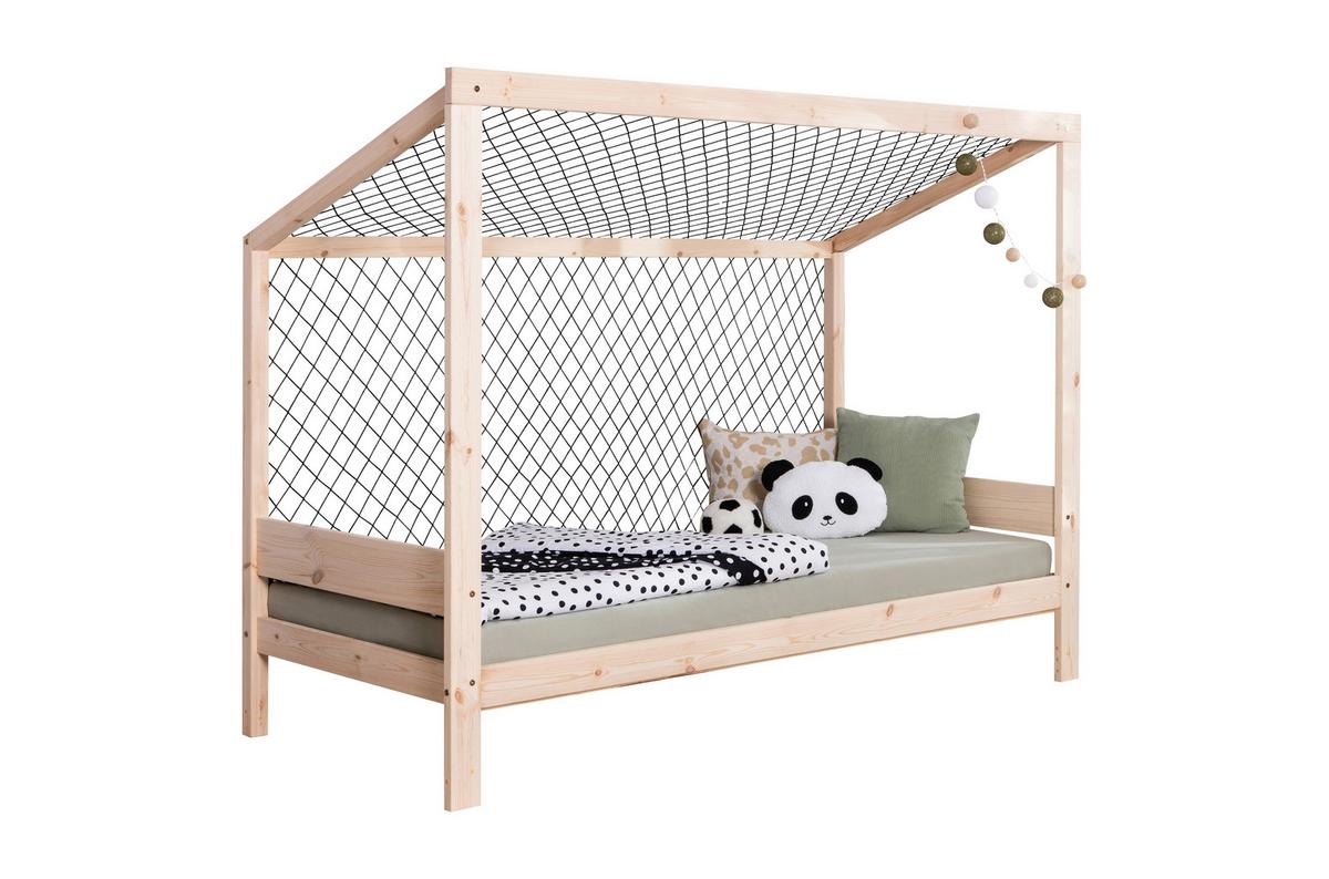 Bodenbett mit Rollrost 90x200 cm Naturfarben - Naturfarben, MODERN, Holz (90/200cm) - MID.YOU