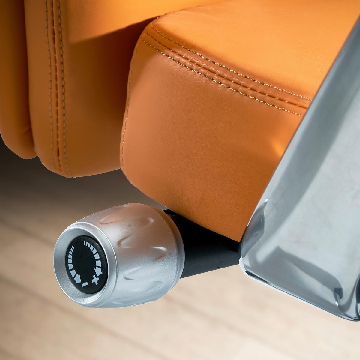 Chefsessel Braun B: 74 Cm - Silberfarben/Braun, Design, Kunststoff/Textil (74/125/74cm) - MID.YOU