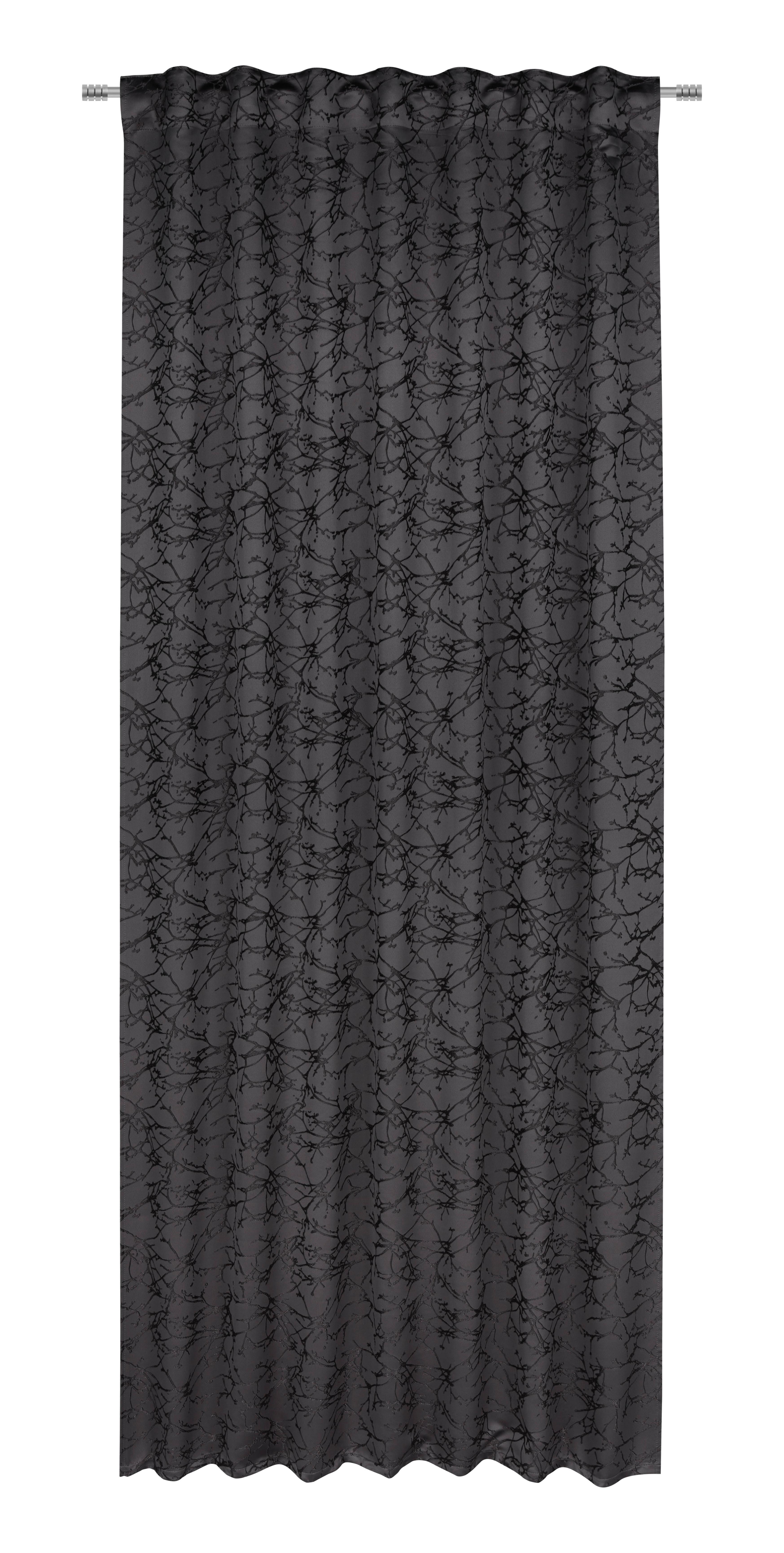 Vorhang Mit Schlaufen Und Band Sibel 140x245 Cm Anthrazit - Anthrazit, ROMANTIK / LANDHAUS, Textil (140/245cm) - James Wood