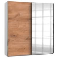 Schwebetürenschrank B: 200 Cm Level, Weiß/eiche Dekor - Eichefarben/Weiß, MODERN, Holzwerkstoff (200/216/65cm) - MID.YOU