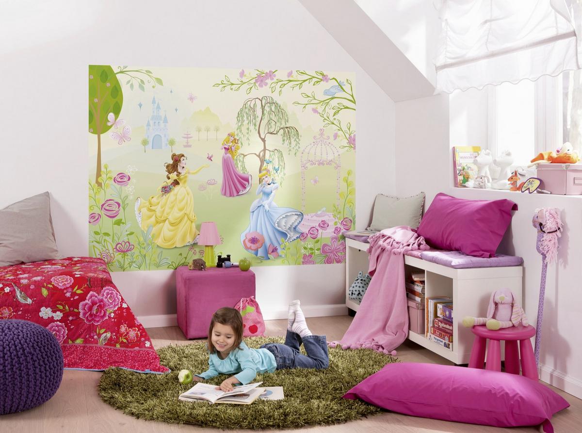 Fototapete Princess Garden - Multicolor, Design, Papier (184/127cm) - Disney
