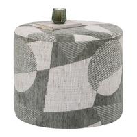 Taburetka MARLON, sivozelený žakár - biela/sivozelená, Lifestyle, kompozitné drevo/textil (50/40cm) - Premium Living