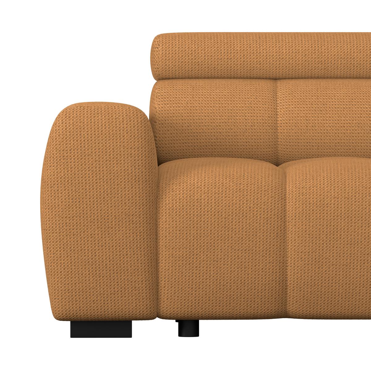 Ecksofa Fargo S Dunkelbraun, B: 285 Cm - Rostfarben/Dunkelbraun, Trend, Textil (285/168cm)