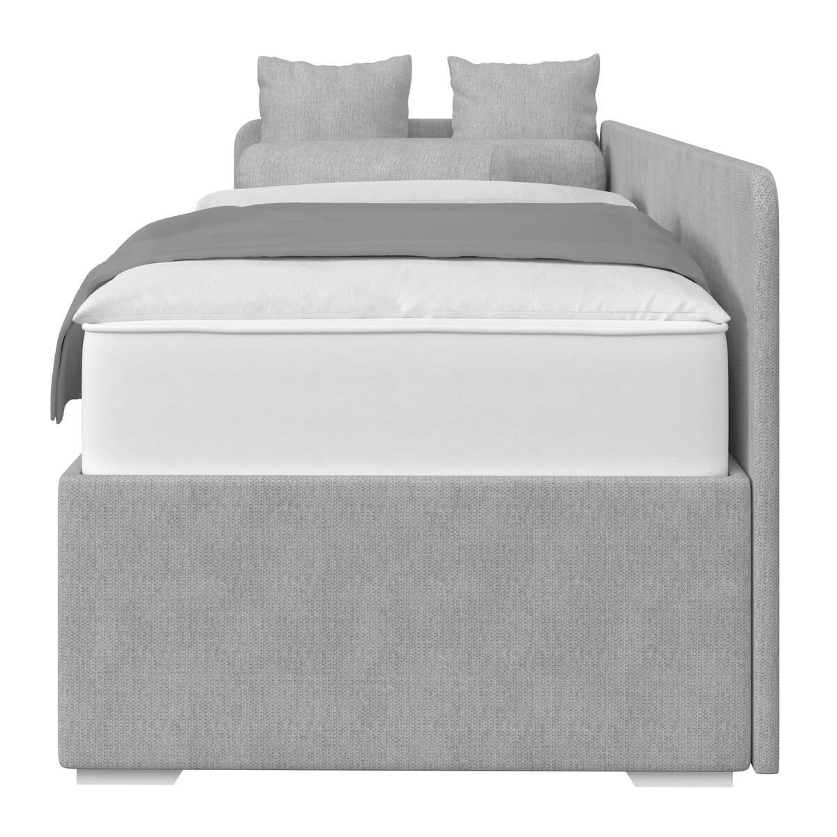 Kárpitozott Ágy Remi 90/200cm - ezüstszínű/sötétszürke, Modern, textil/fa (90/200cm)