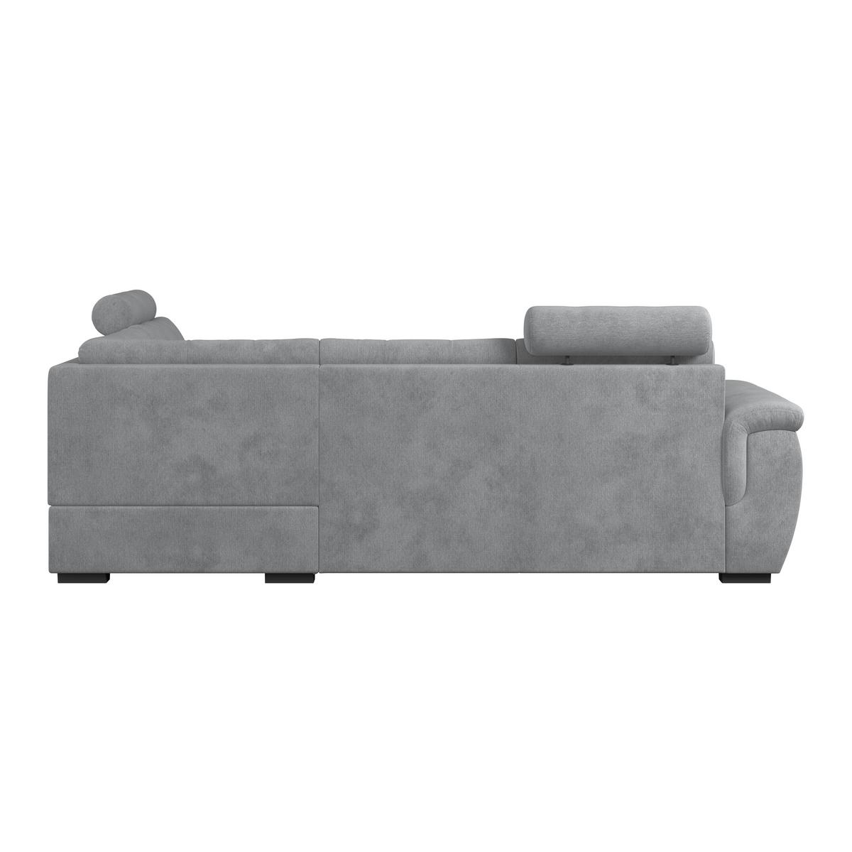 Ecksofa mit Schlaffunktion Falco new Grau 251x183 cm - Schwarz/Grau, KONVENTIONELL, Textil (251/183cm) - Ondega