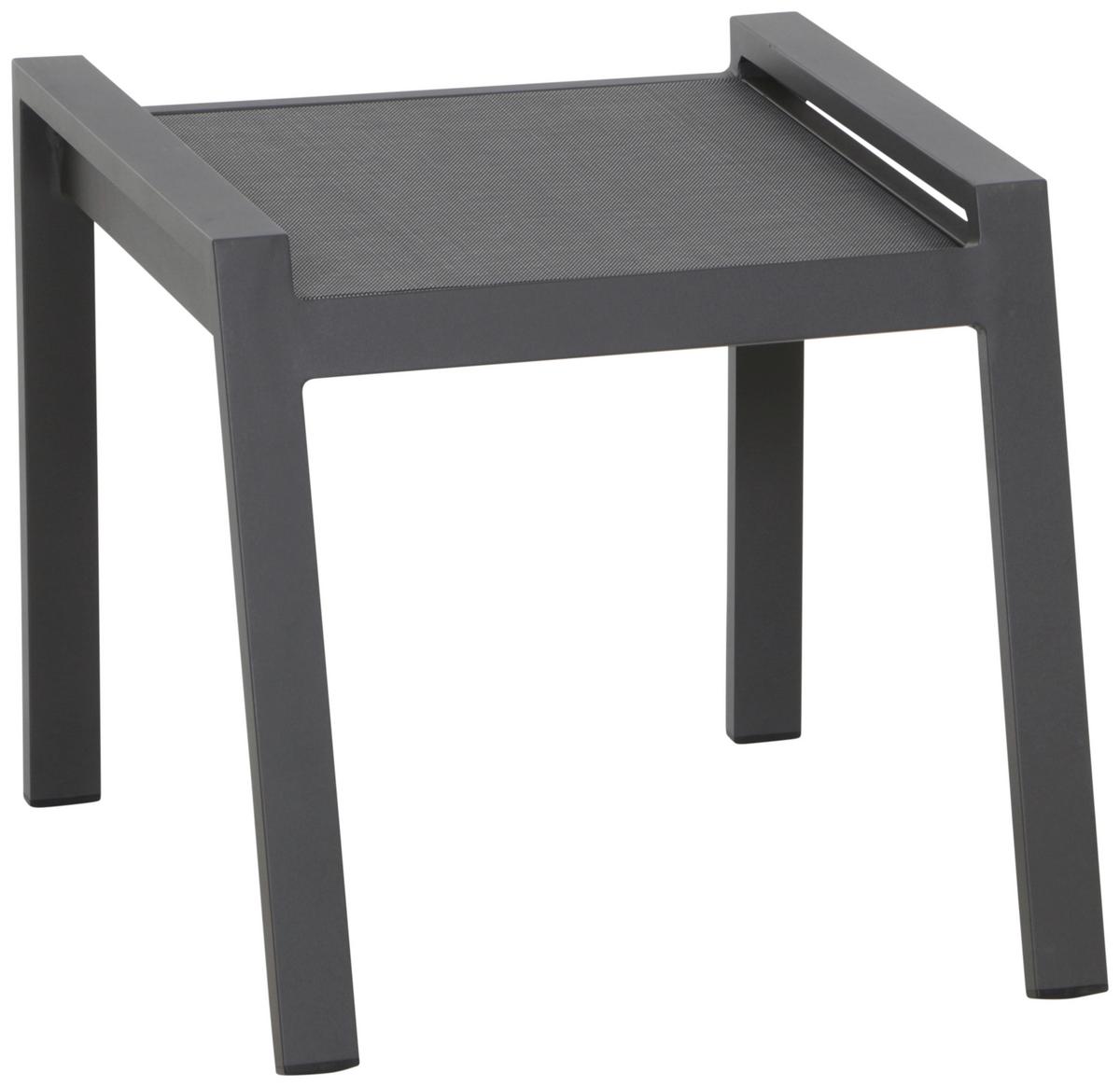 Gartenhocker Metall/Kunststoff Anthrazit Stapelbar/Wetterfest - Anthrazit, MODERN, Kunststoff/Metall (58/46,5/50cm) - Siena Garden