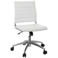 Drehstuhl Trisha Weiß - Chromfarben/Weiß, MODERN, Kunststoff/Textil (58/107/47cm) - MID.YOU